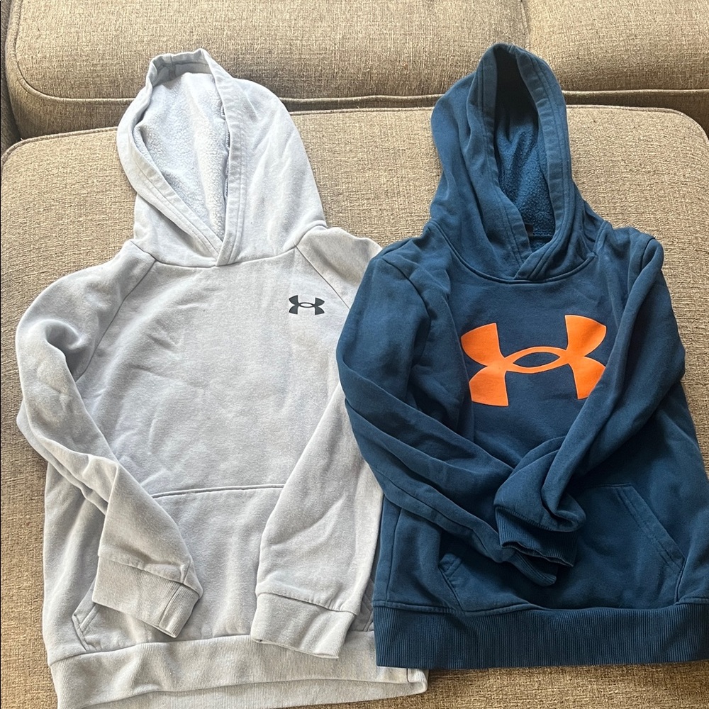 Under Armour Kids' Gray and Navy Hoodies